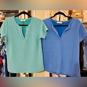 BUNDLE - Zenana Outfitters Short Sleeve Tees in Aqua and Blue